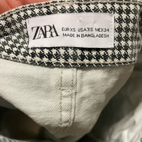 Zara‎ gingham black and white mini skirt size XS - Picture 7 of 7